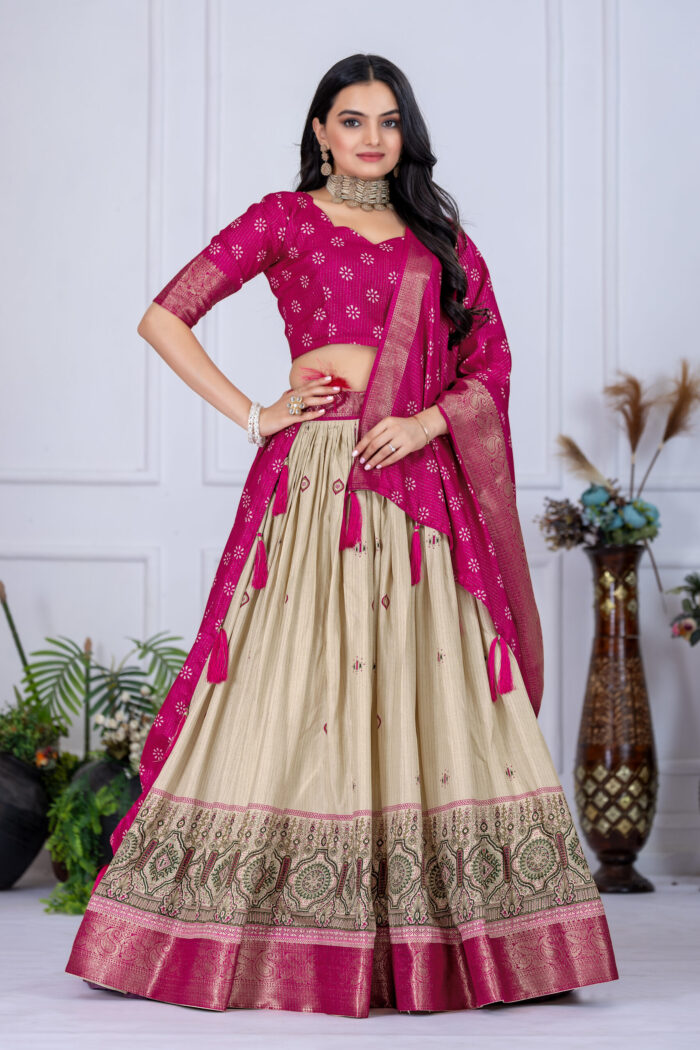 Grace in Every Thread – Premium Jacquard Lehenga Set