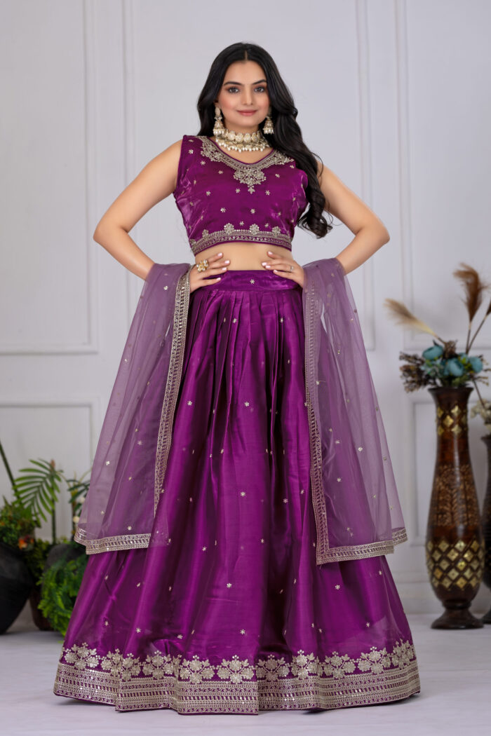 Embroidered Elegance – Stitched Jimmy Choo Lehenga Set