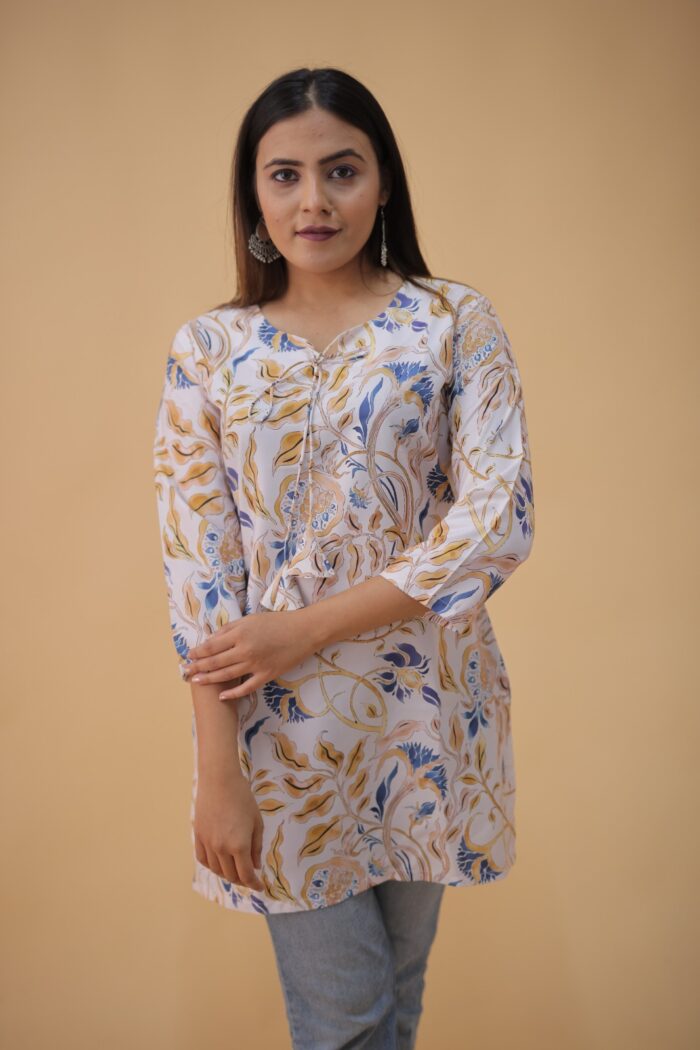 American Crepe Digital Print Tunic Tops – Only Top Collection