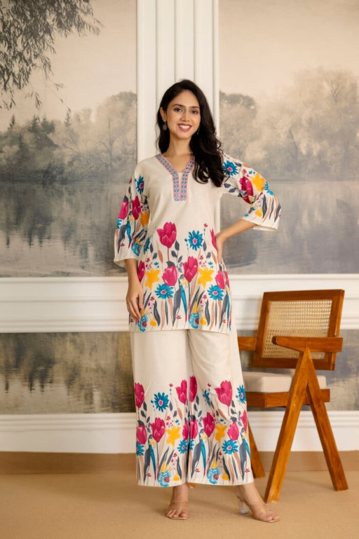 Floral Printed Rayon Co-Ord Set