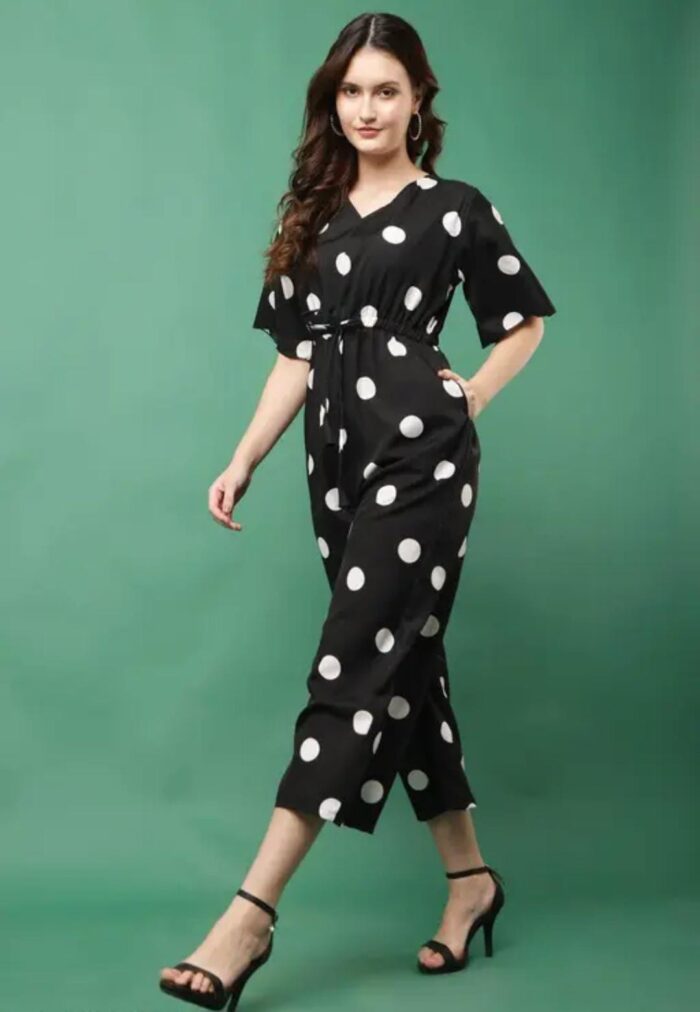 Printed Crepe Jumpsuit for Women