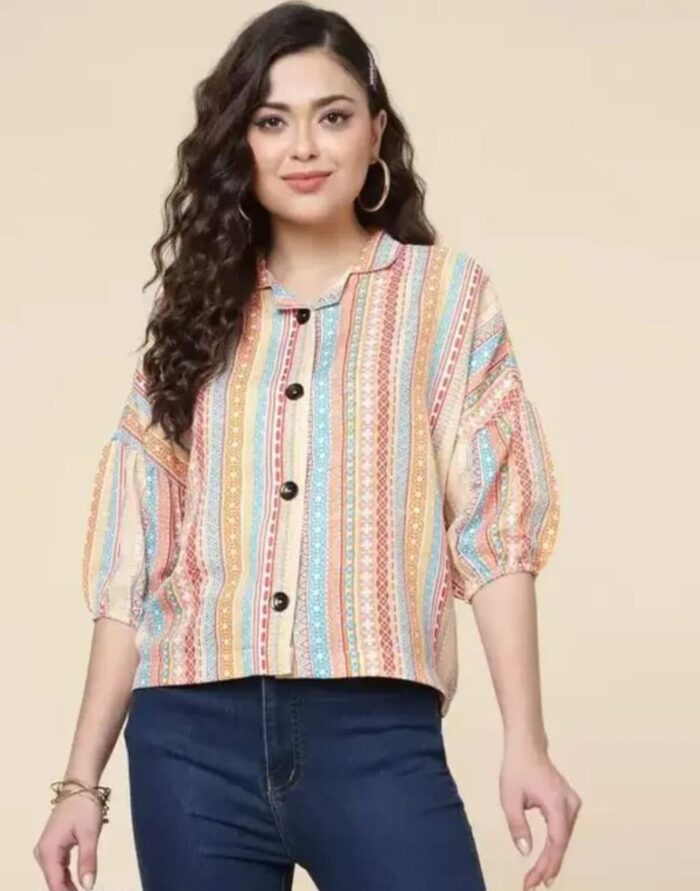 Women printed casual designer shirt
