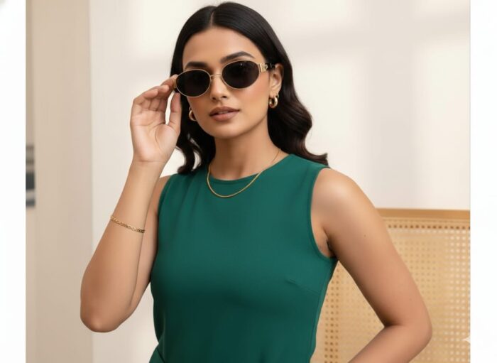 Tranding Stylish & Durable Metal Frame Retro Oval Sunglasses for Women