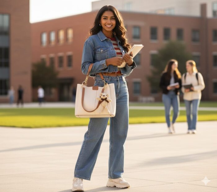 Solid Pattern - Casual Style Lady Love - Hand Bag