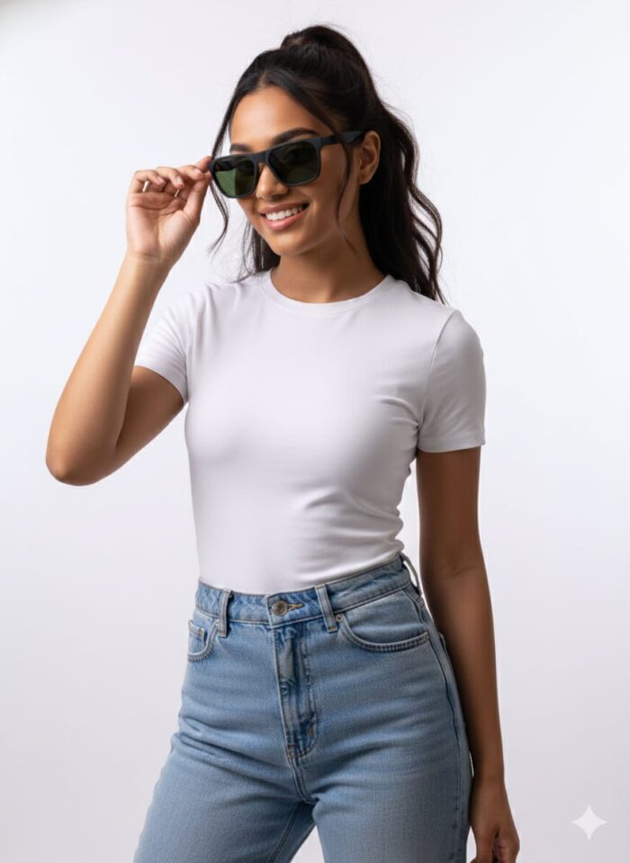 Square Sunglasses – Matte Black Green