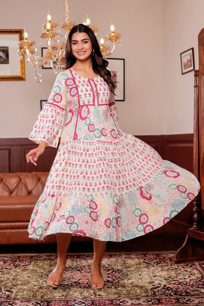 Summer Super Hit Multi-Color Tiered Long Outfit