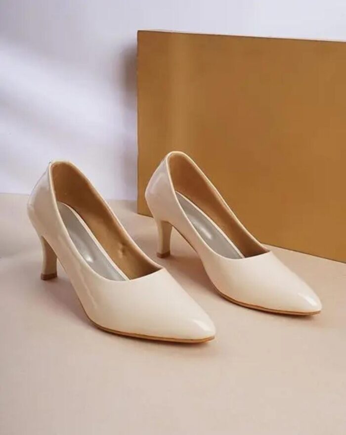 Elegant White Pointed Toe Kitten Heels for Women
